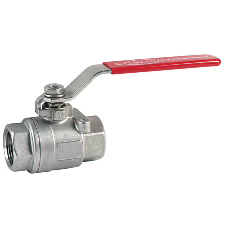 2-Piece SS Ball Valve, 316 SS Stem, Full Port, 1000 psig, Chemical Use